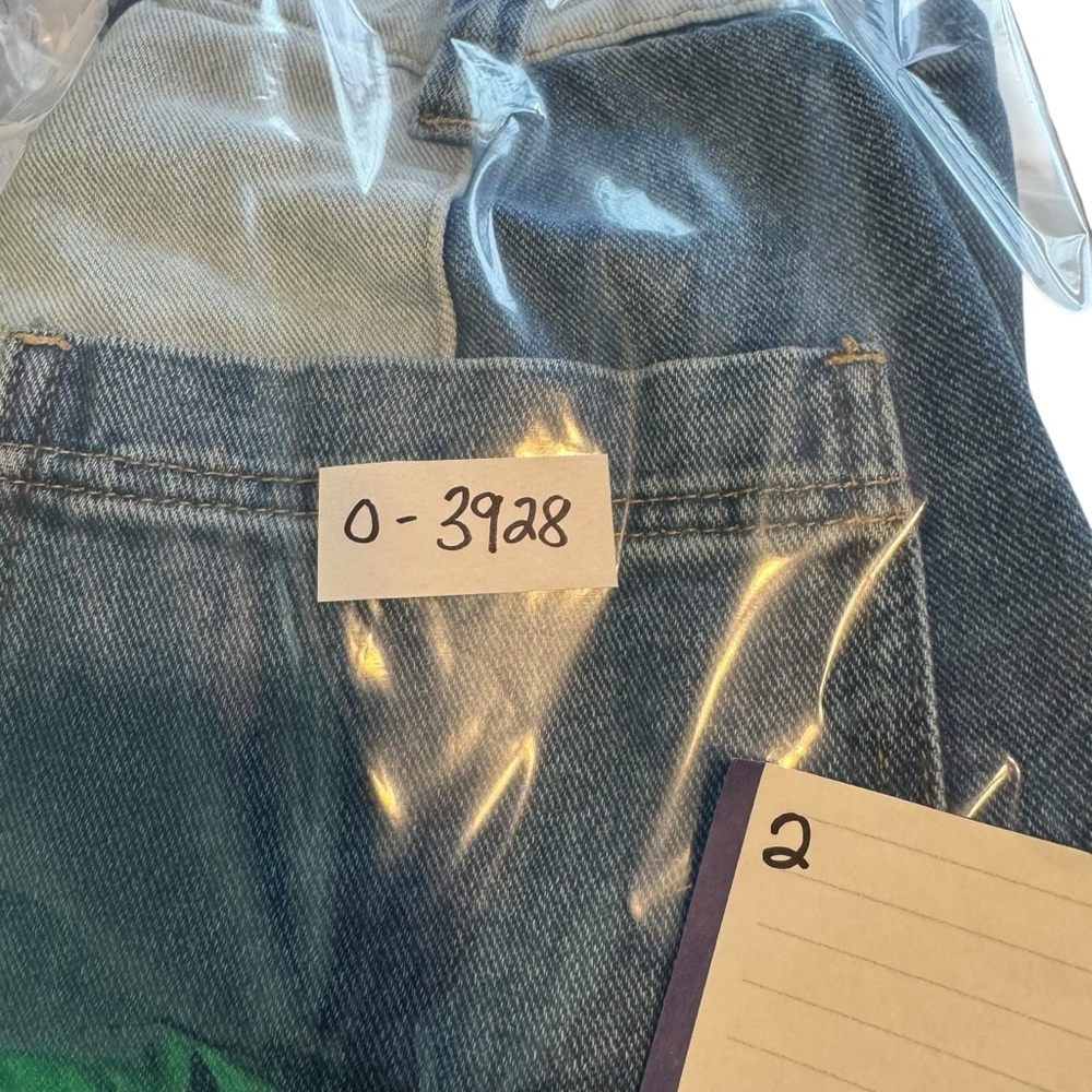PacSun Cargo Jeans Womens Size 26 Two Tone Denim Wide Leg Y2K Utility Pants - Picture 11 of 11